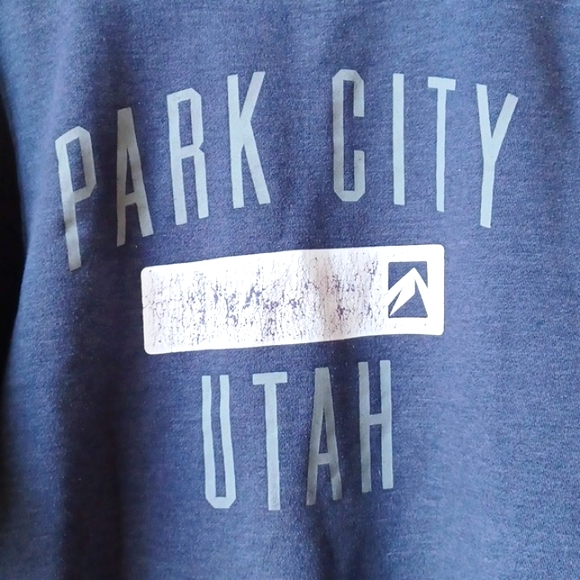 Park City Utah Crewneck Sweatshirt Outfitter Trading Company Blue Graphic Small - Picture 2 of 8